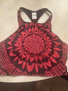 mara hoffman active tribal print sports bra lrg